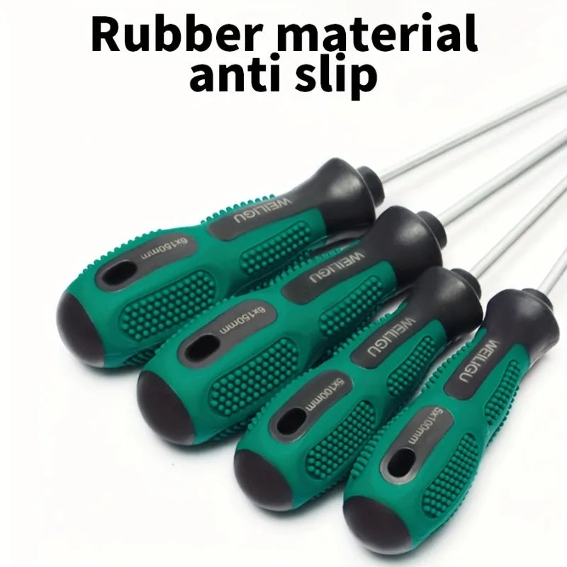 Extra Long Magnetic Screwdriver Set – Flat & Phillips | 2-Piece Screwdriver Set Axl