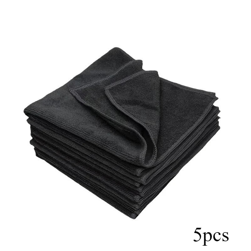 Microfiber Dishcloth Set – Kitchen & Car Cleaning Cloths Microfiber Cleaning Cloth Axl Black 5pcs