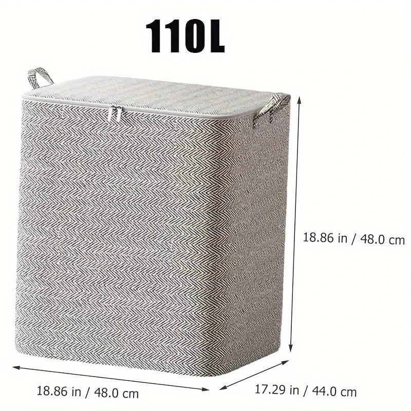 Extra Large Storage Chest with Lid – 110L/220L Fabric Organizer Fabric Storage Chest Axl