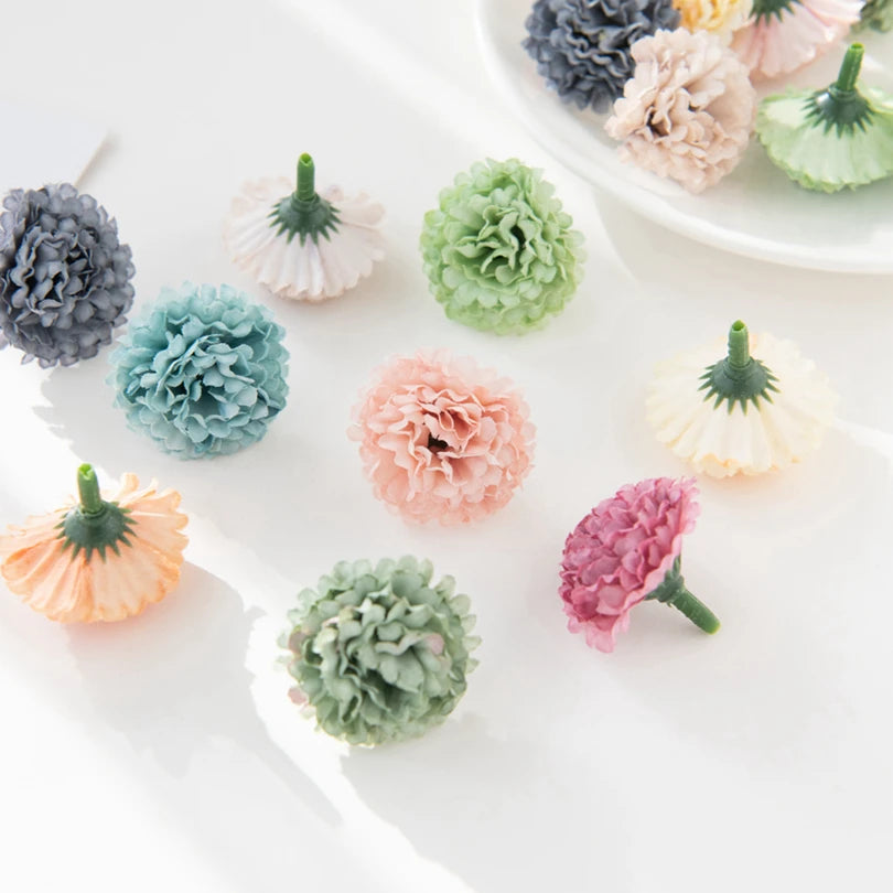 10 Mini Silk Carnation Artificial Flowers – Crafts & Home Decor Artificial Flowers Axl