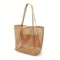 Colorful Mesh Beach Tote Bag – Shoulder & Crossbody for Travel Mesh Beach Tote Axl khaki