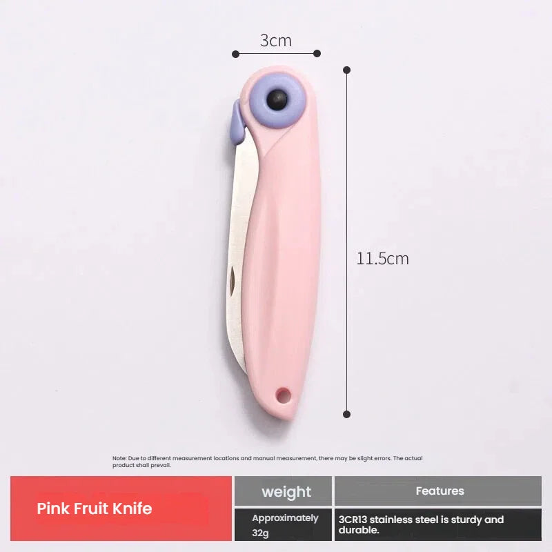 Folding Stainless Steel Fruit Knife – Mini Portable Paring Knife Folding Paring Knife Axl Pink