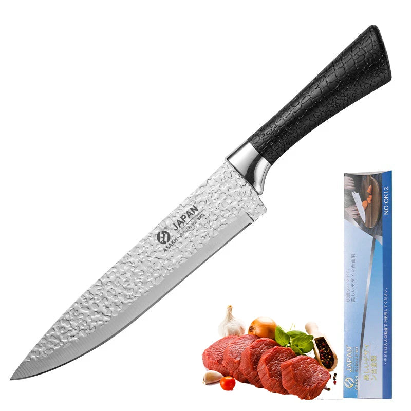 Stainless Steel Chef's Cleaver Knife – Sharp Kitchen Cutting Knife Kitchen Cleaver Knife Axl 1pcs B