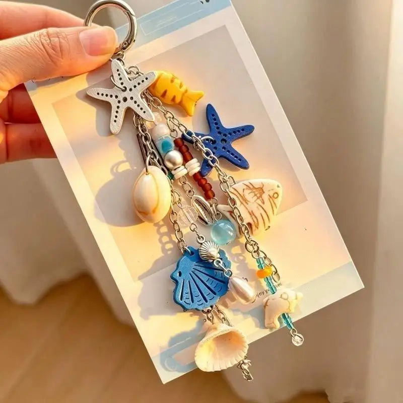Shell Starfish Keychain – Ocean Beach Bag Charm for Women Bag Charm Keychain Axl Default Title