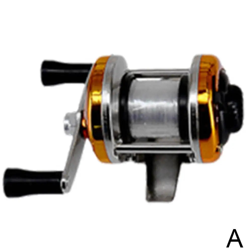 Metal Drum Fishing Reel – Left & Right Interchangeable Handle Drum Fishing Reel Axl Yellow