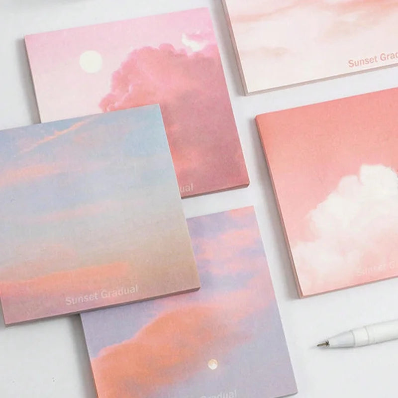 Gradient Sticky Notes Pink to Purple – Self-Adhesive Memo Pads Gradient Memo Pads Axl
