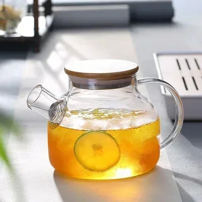 KEMORELA Clear Borosilicate Glass Teapot 1L & 1.8L | Tea Kettle Glass Teapot Axl 1000ML