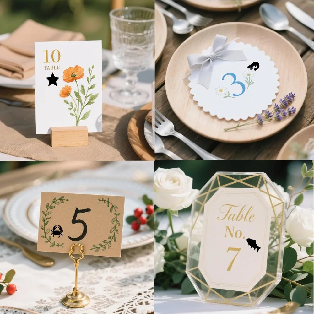Self-Adhesive Menu Label Stickers Mixed Shapes 500pcs Set Label Stickers Axl