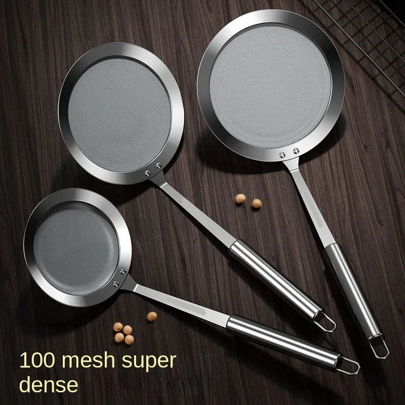 Stainless Steel Fat Skimmer Spoon – Fine Mesh Food Strainer Mesh Food Strainer Axl