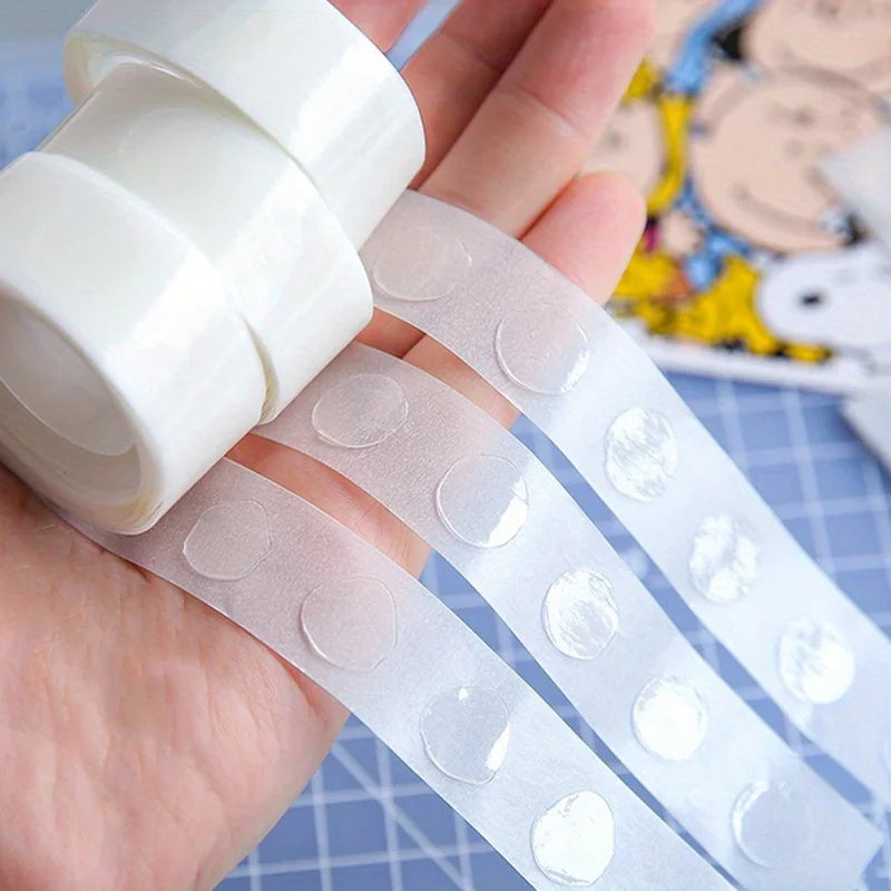 3-Roll Transparent Round Dot Double-Sided Tape | Craft & Scrapbook Craft Adhesive Tape Axl 3 Rolls