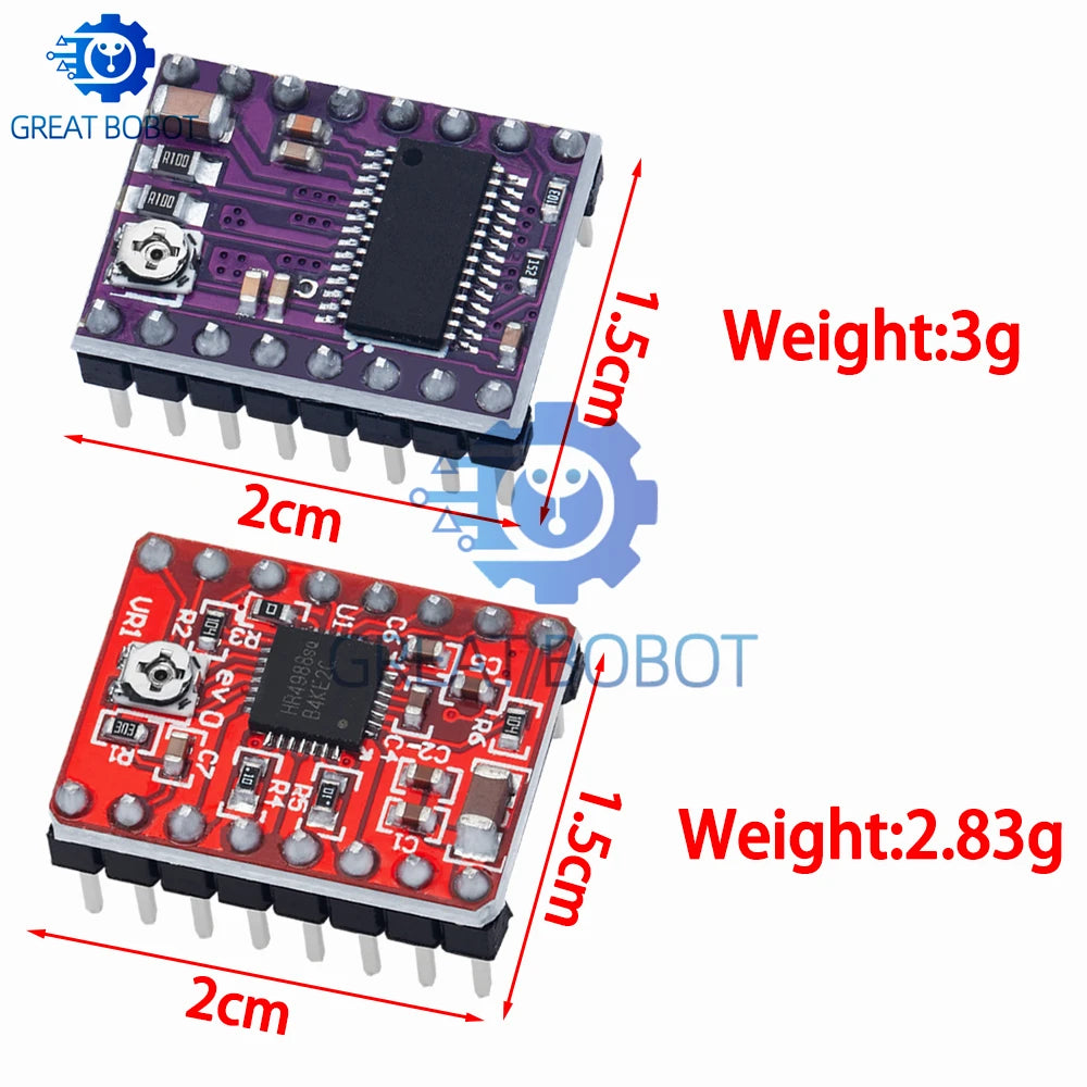 A4988 & DRV8825 Stepper Motor Driver with Heat Sink | RAMPS 1.4 Stepper Motor Driver Axl