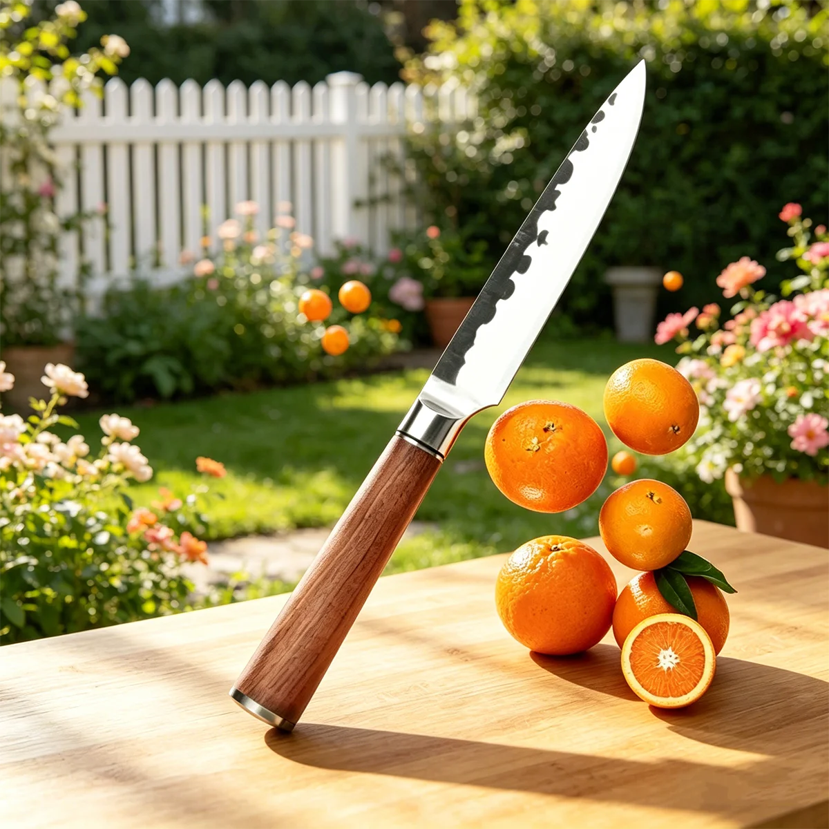 Handmade 5Cr Steel Kitchen Knife – Rosewood Handle, 12cm Blade Kitchen Knife Axl