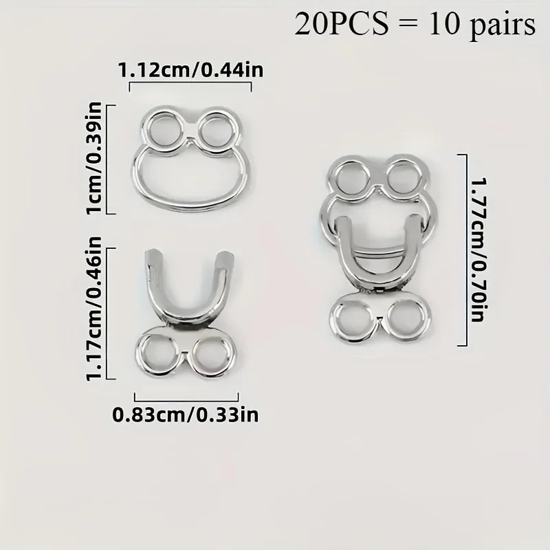 50-Set Zinc Alloy Invisible Hook & Eye Closures for Sewing Sewing Fasteners Axl