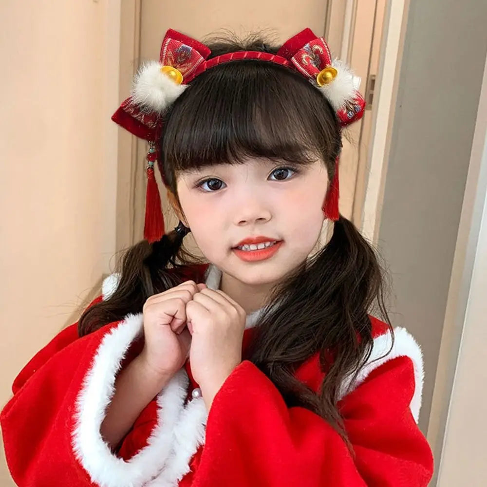 Girls Flower Braid Wig Headband – Chinese Style Hair Accessory Fashion Headband Axl