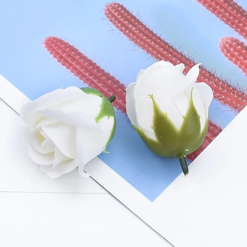 Artificial Soap Rose Flowers 50/100 Pcs – Wedding & Home Decor Artificial Flower Heads Axl 1 100pcs