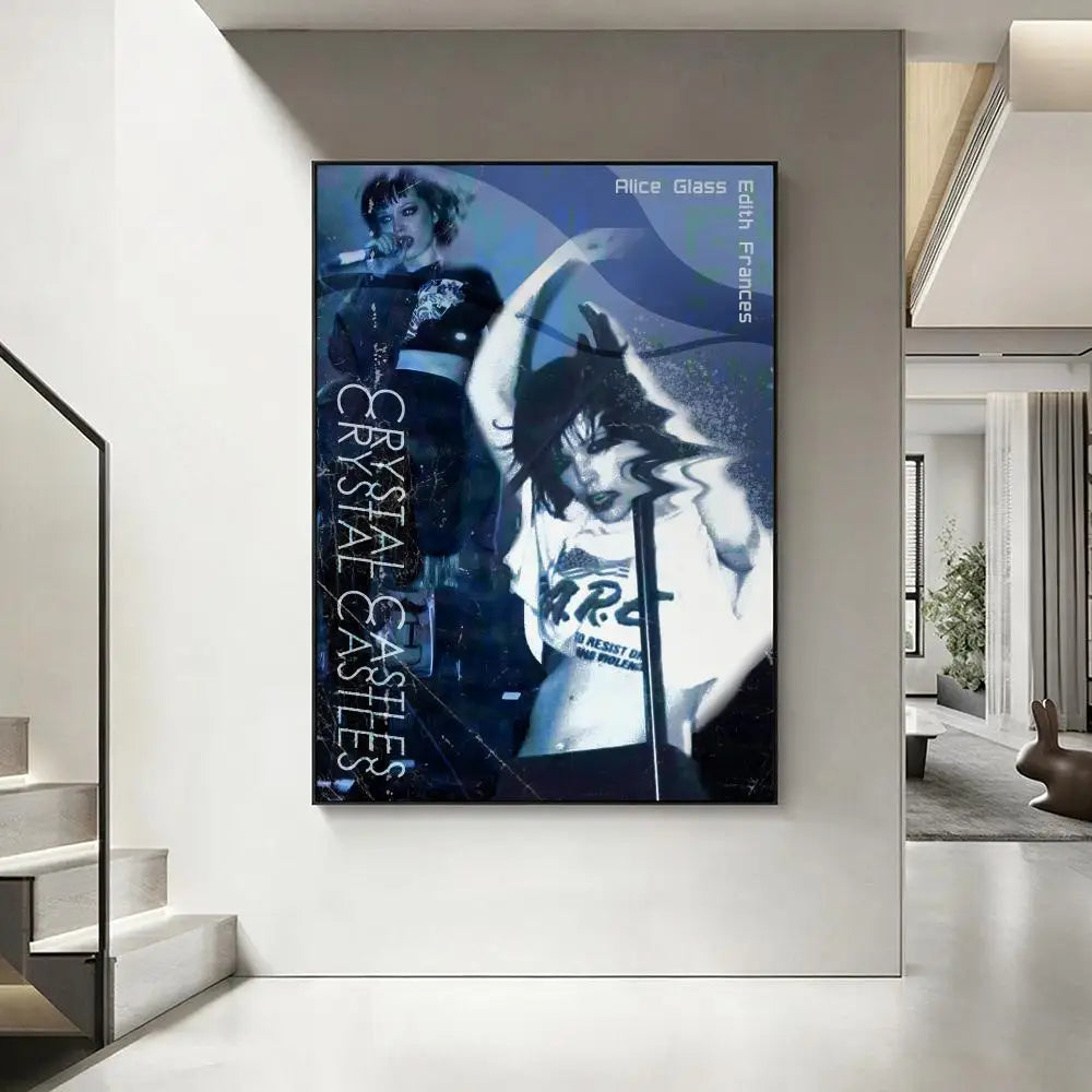 Crystal Castles Band HD Art Poster – Waterproof Wall Décor Wall Art Poster Axl White12 50X70cmNoframe