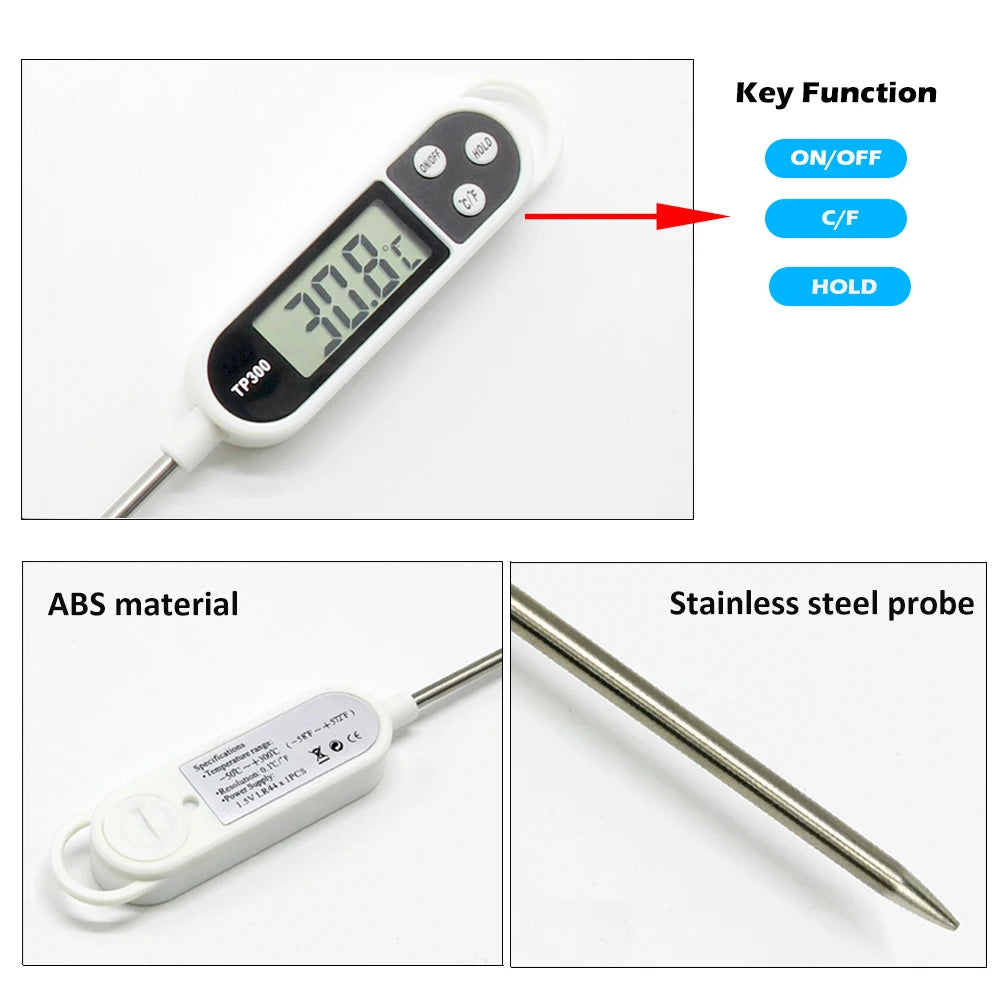 Digital Instant-Read Meat Thermometer – Kitchen Food Probe Kitchen Thermometer Axl