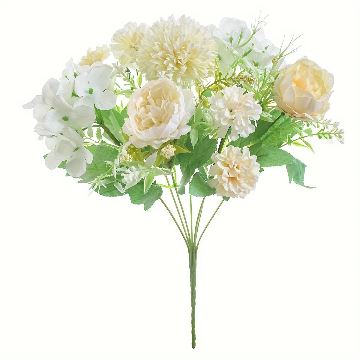 Silk Peony Hydrangea Artificial Flower Bouquet | Wedding & Home Artificial Flower Bouquet Axl color 1 1 pc