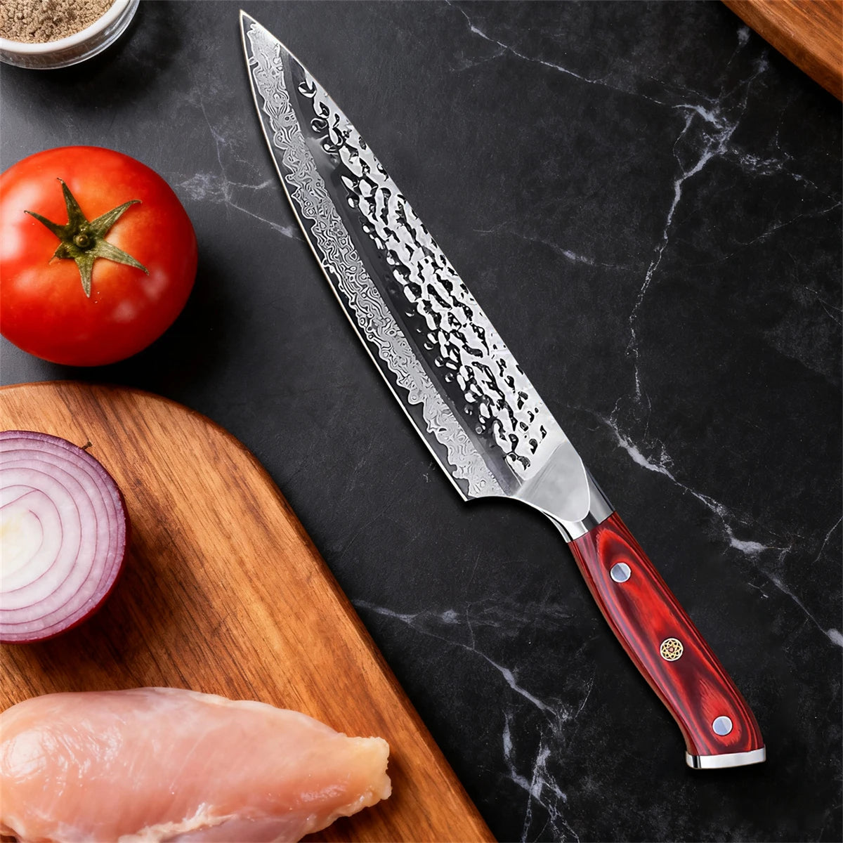 67-Layer Damascus Steel Chef Knife – 8" Professional Kitchen Knife Damascus Chef Knife Axl Chef Knife