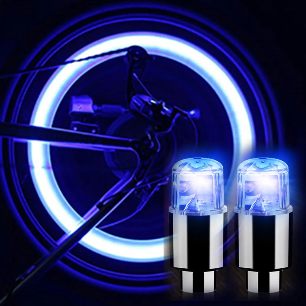 LED Tire Valve Cap Lights 2 Pcs – Car, Bike & Motorcycle Wheels LED Valve Cap Lights Axl