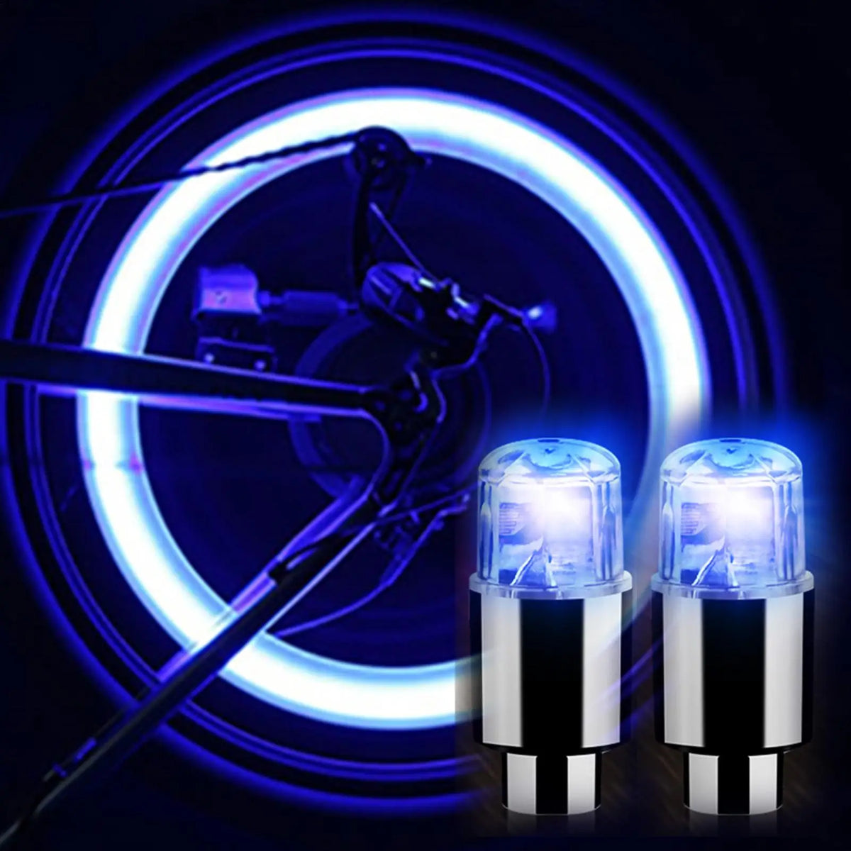 LED Tire Valve Cap Lights 2 Pcs – Car, Bike & Motorcycle Wheels LED Valve Cap Lights Axl