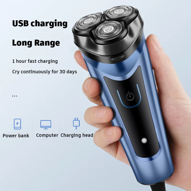 BALASHOV Men's USB Rotary Electric Shaver – Waterproof Electric Shaver Axl