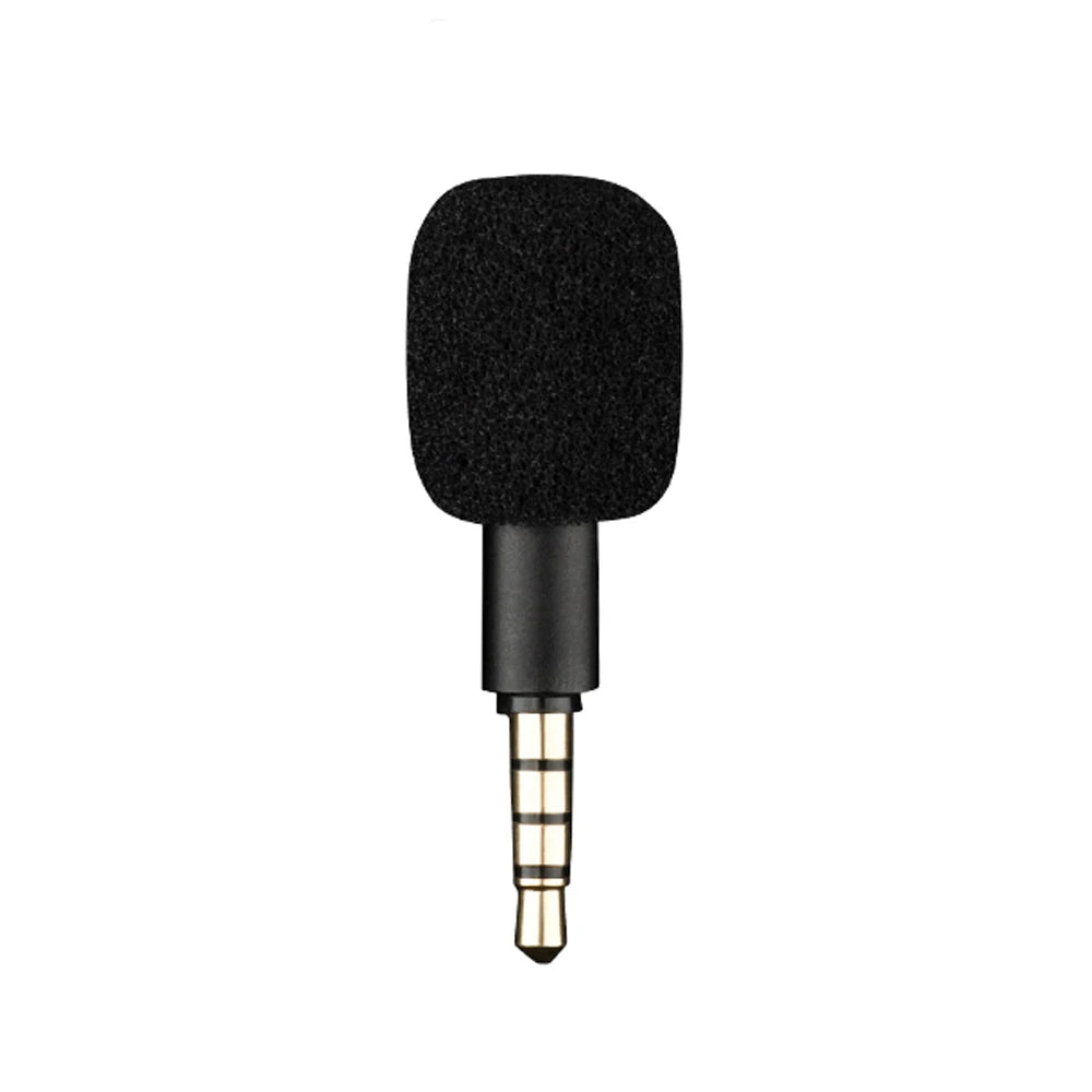 3.5mm Mini Condenser Microphone – Aux Mic for Phone & Laptop Condenser Microphone Axl Black 4 Pole