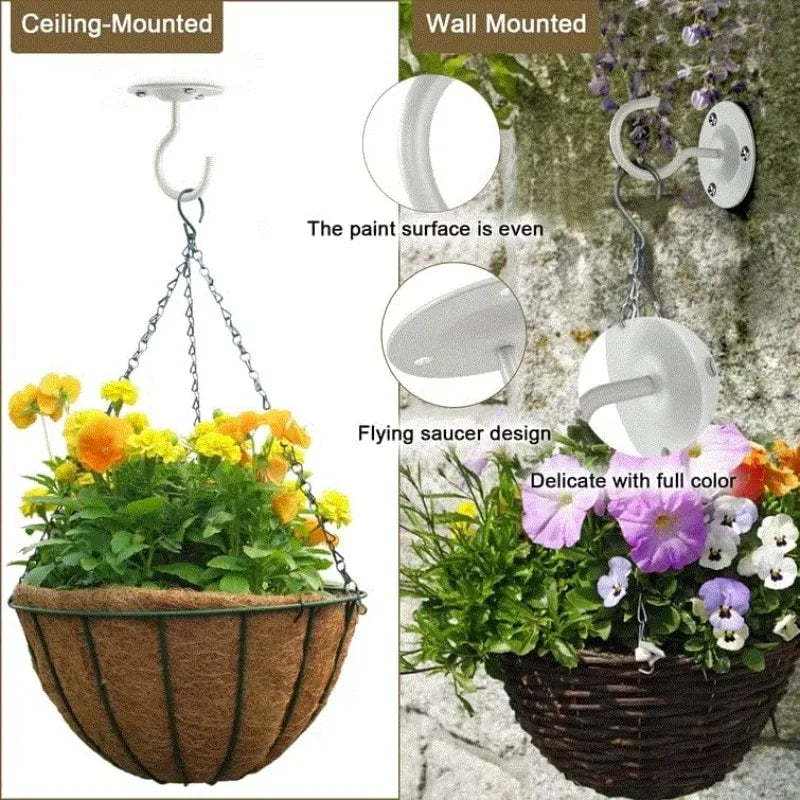 4PCS White Ceiling Hooks for Hanging Plants, Bird Feeders & Lanterns Ceiling Hanging Hooks Axl