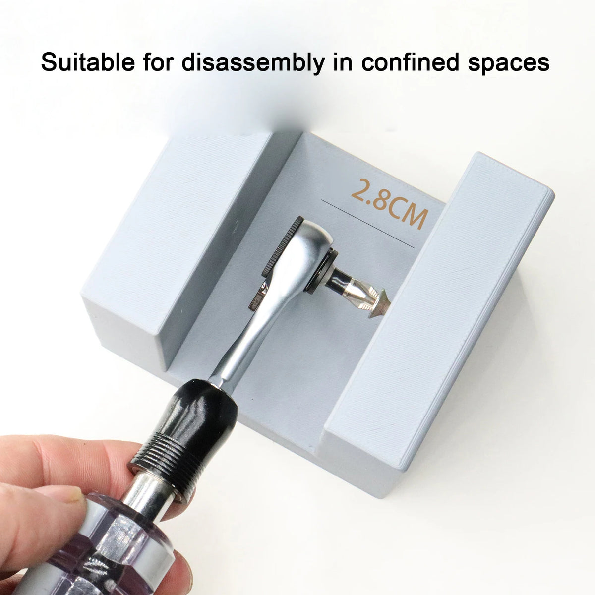 1/4" Hex Mini Ratchet Wrench with Bits – Tight Space Tool Ratchet Wrench Set Axl