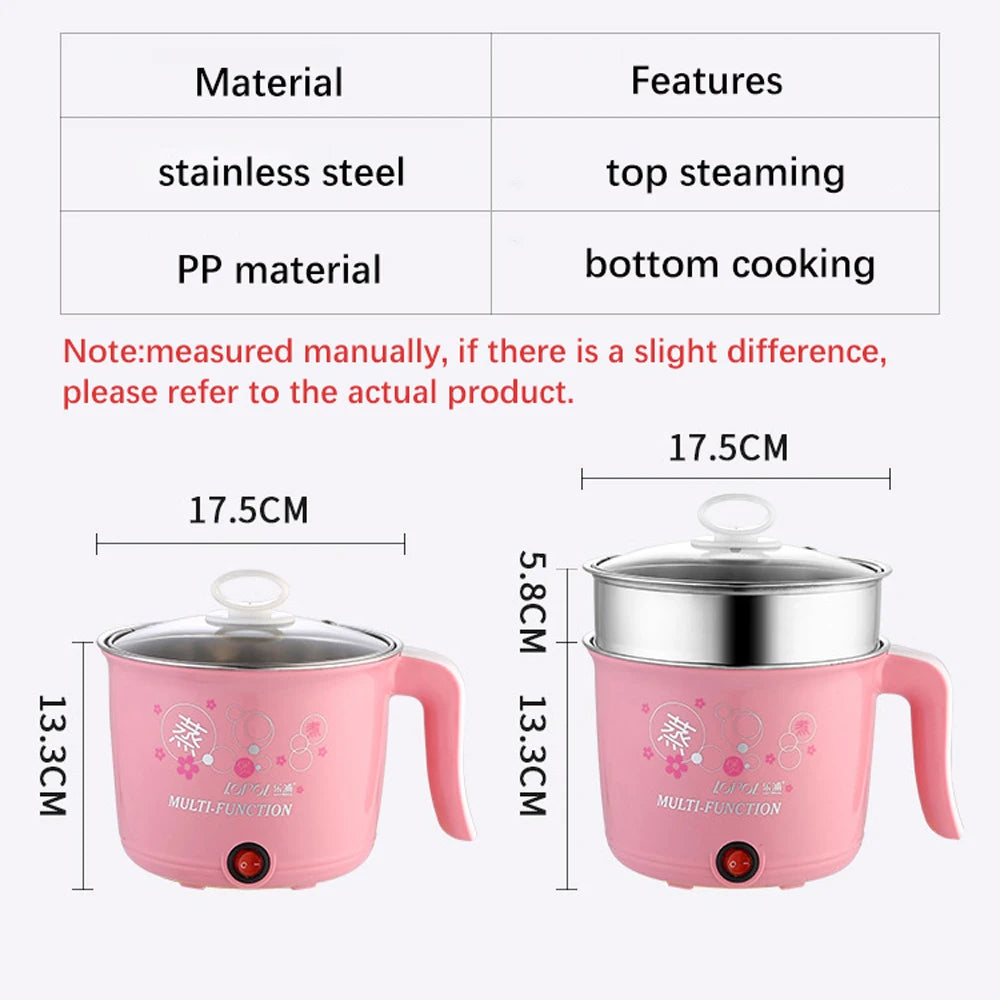 BALASHOV 1.8L Mini Electric Hot Pot & Rice Cooker for 1–2 People Electric Hot Pot Cooker Axl