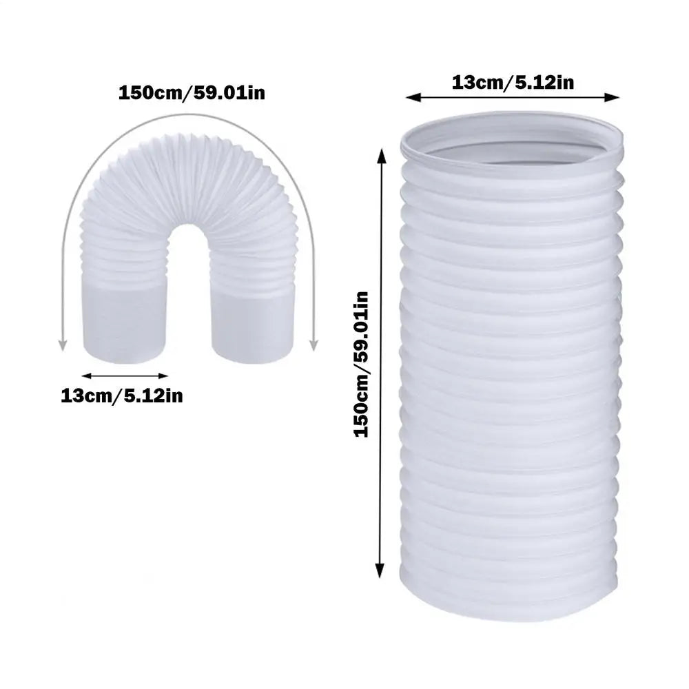 Portable AC Exhaust Hose Replacement | 6 Sizes | Kink-Free PP AC Exhaust Hose Axl 130mm x1.5m