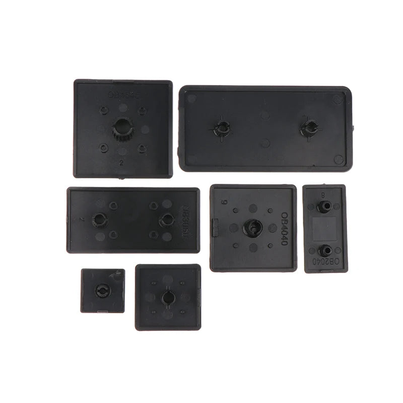 10Pcs Black Plastic End Caps for EU Aluminum Profile 2020–4545 Profile End Caps Axl