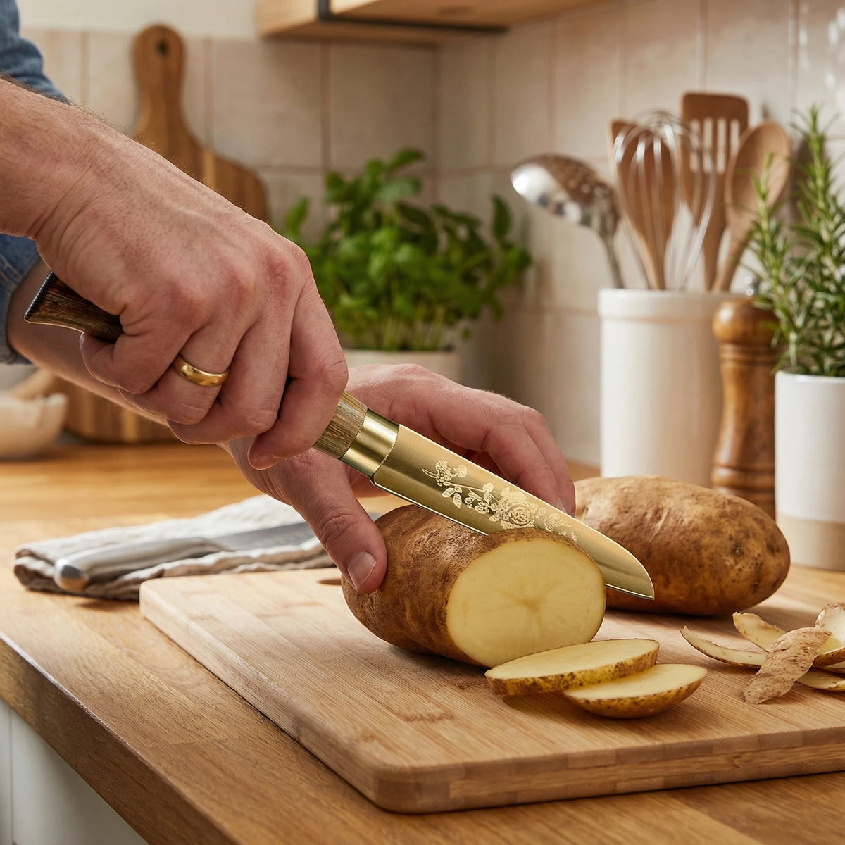 3-Piece Stainless Steel Paring Knife & Peeler Set | Kitchen Paring Knife Set Axl