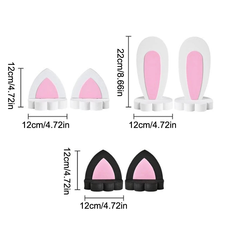 Cute Car Roof Ear Decorations – Rabbit & Cat Ears 2-Pack Car Roof Ornament Axl