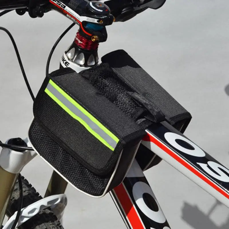 Waterproof Bike Top Tube Bag – Touchscreen Phone Holder Bicycle Frame Bag Axl