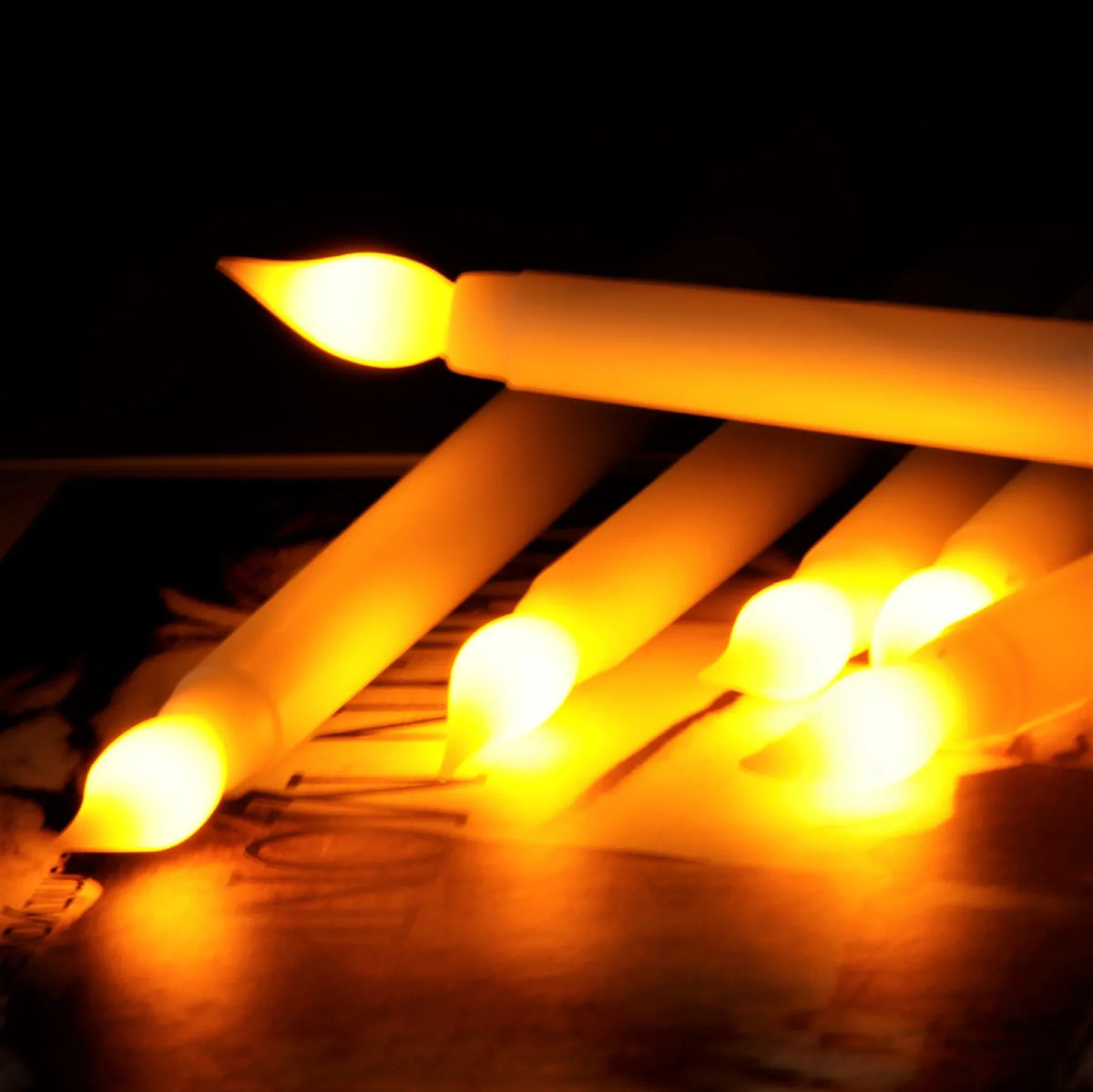 LED Flameless Taper Candles – 6/12 Pc Flickering Set Flameless Taper Candles Axl