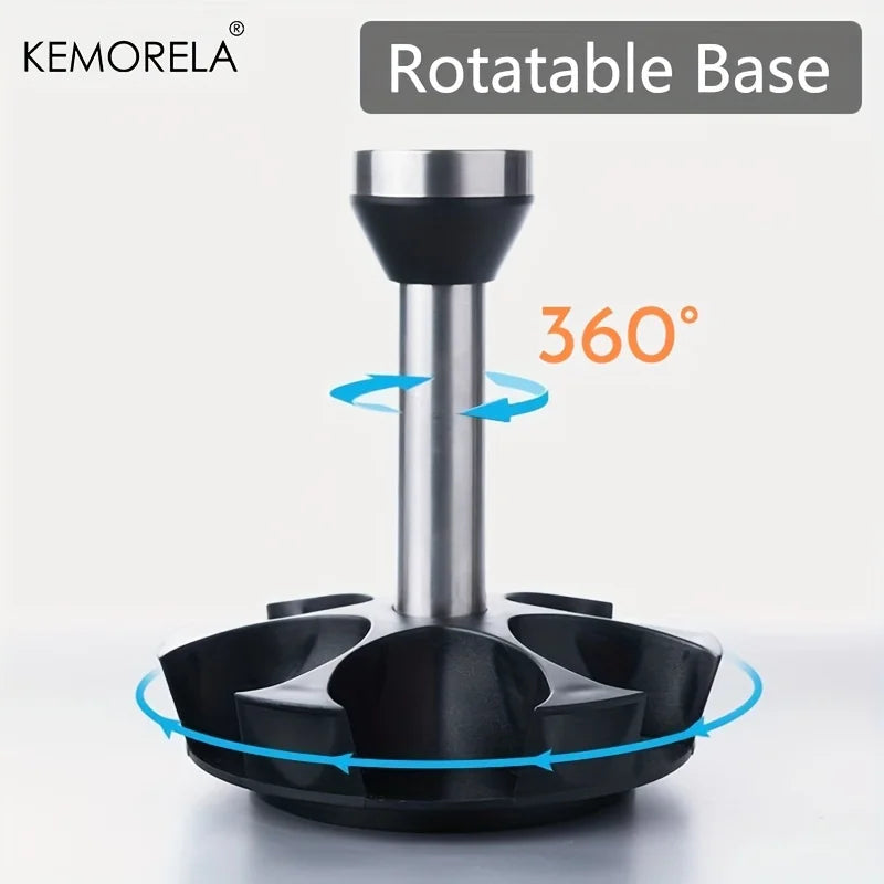 KEMORELA 360° Rotating Glass Spice Rack & Seasoning Bottle Set Rotating Spice Rack Axl