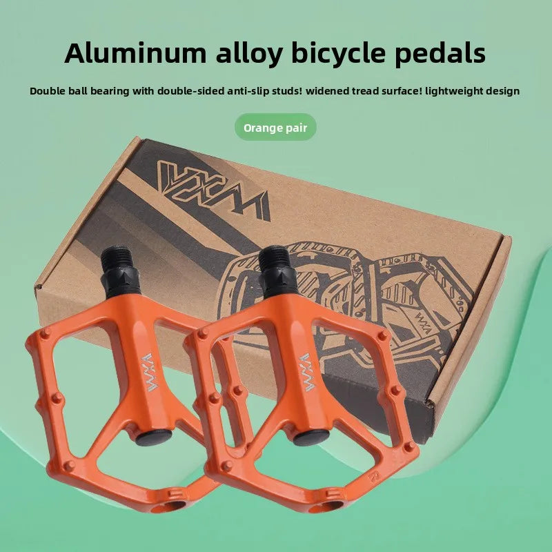 Axl Ultralight Aluminum Flat Bike Pedals | Anti-Slip MTB BMX Flat Bike Pedals Axl Orange