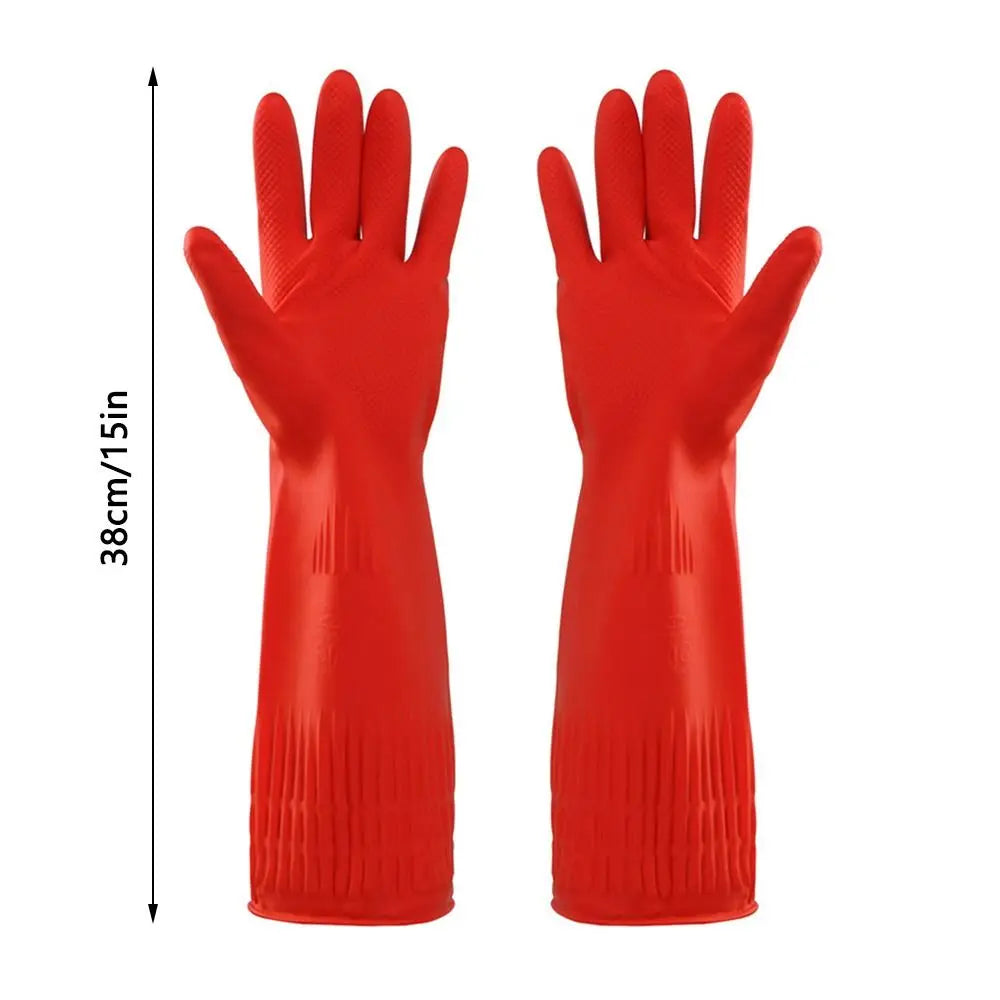 Heavy Duty Rubber Gloves – Extra Long Chemical Resistant Gauntlets Protective Rubber Gloves Axl