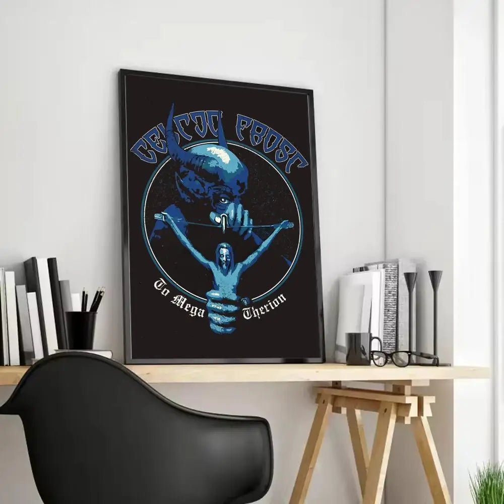 Celtic Frost Canvas Wall Art – Rock Band Poster Unframed Canvas Wall Art Axl Black10 40X50cmFrameless