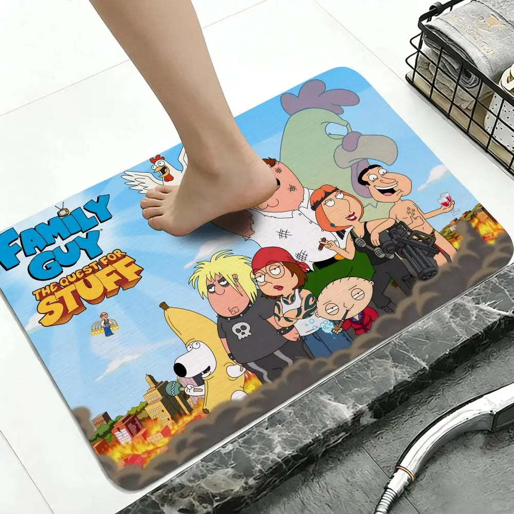 Diatomite Bath Mat – Quick Dry Anti-Slip Anime Design Diatomite Bath Mat Axl