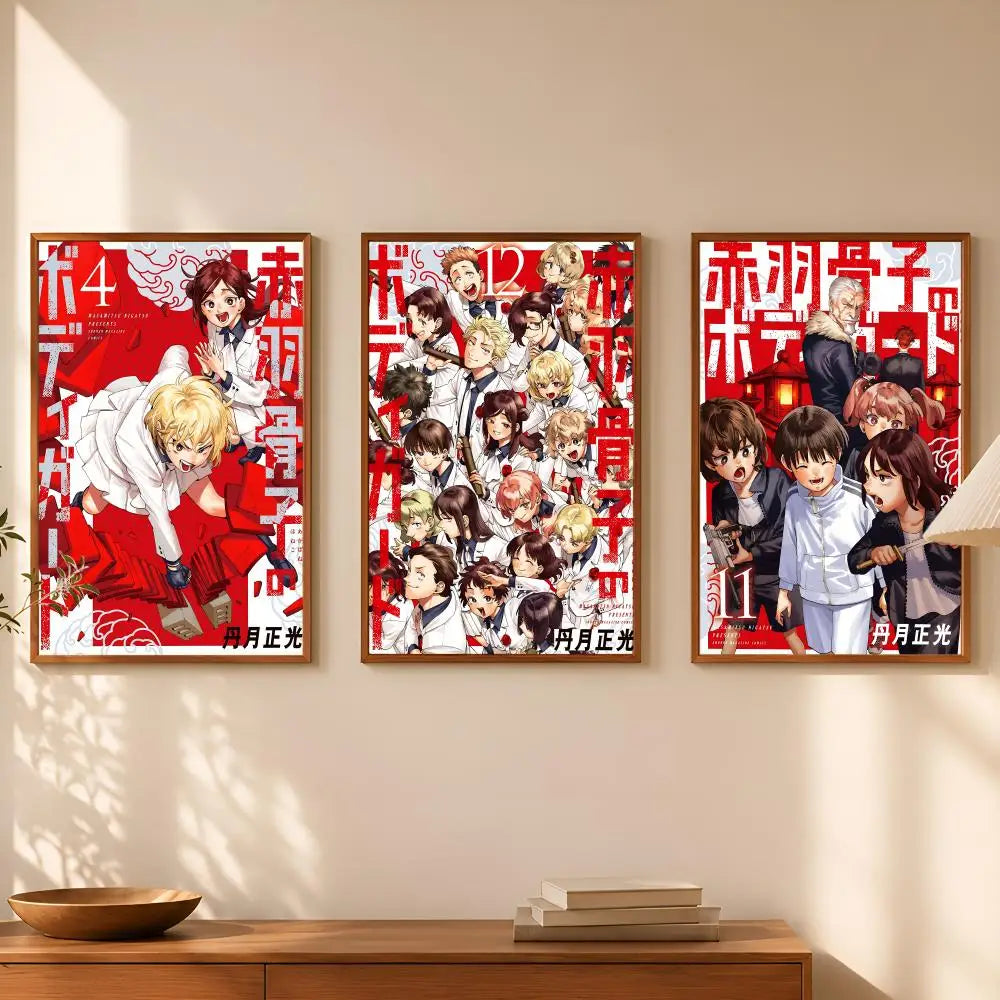 Akabane Honeko no Bodyguard Anime Wall Poster – Self-Stick HD Anime Wall Poster Axl