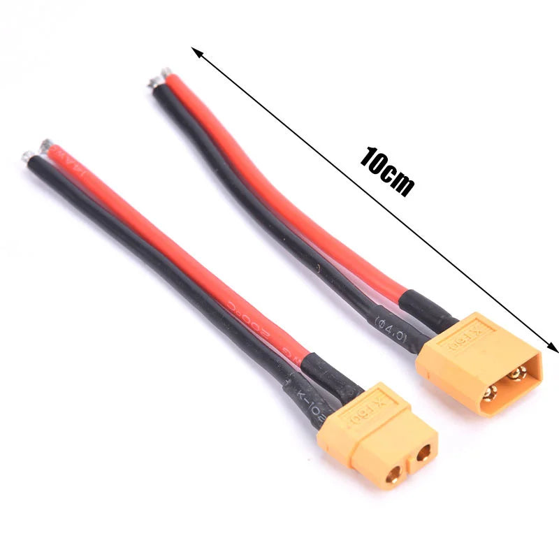XT60 Connector Pair Male & Female – 14 AWG Silicone Wire RC Battery Connector Axl 1Pair