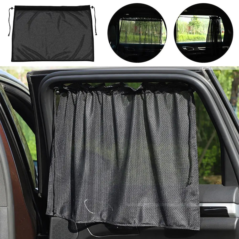 Car Side Window Sunshade Curtains – Anti-UV Black Mesh Car Window Sunshade Axl