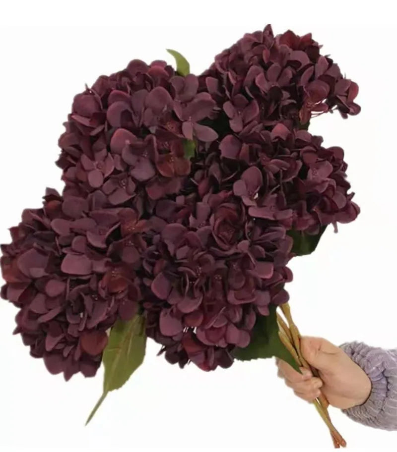 Faux Silk Hydrangea Stem – Autumn Colors | Wedding & Home Decor Artificial Flower Stem Axl