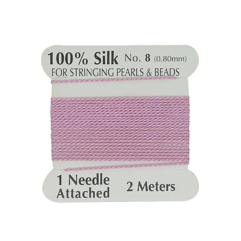 0.8mm Natural Silk Cord 2M – Multicolor DIY Jewelry Making Jewelry Making Cord Axl Strawberry red