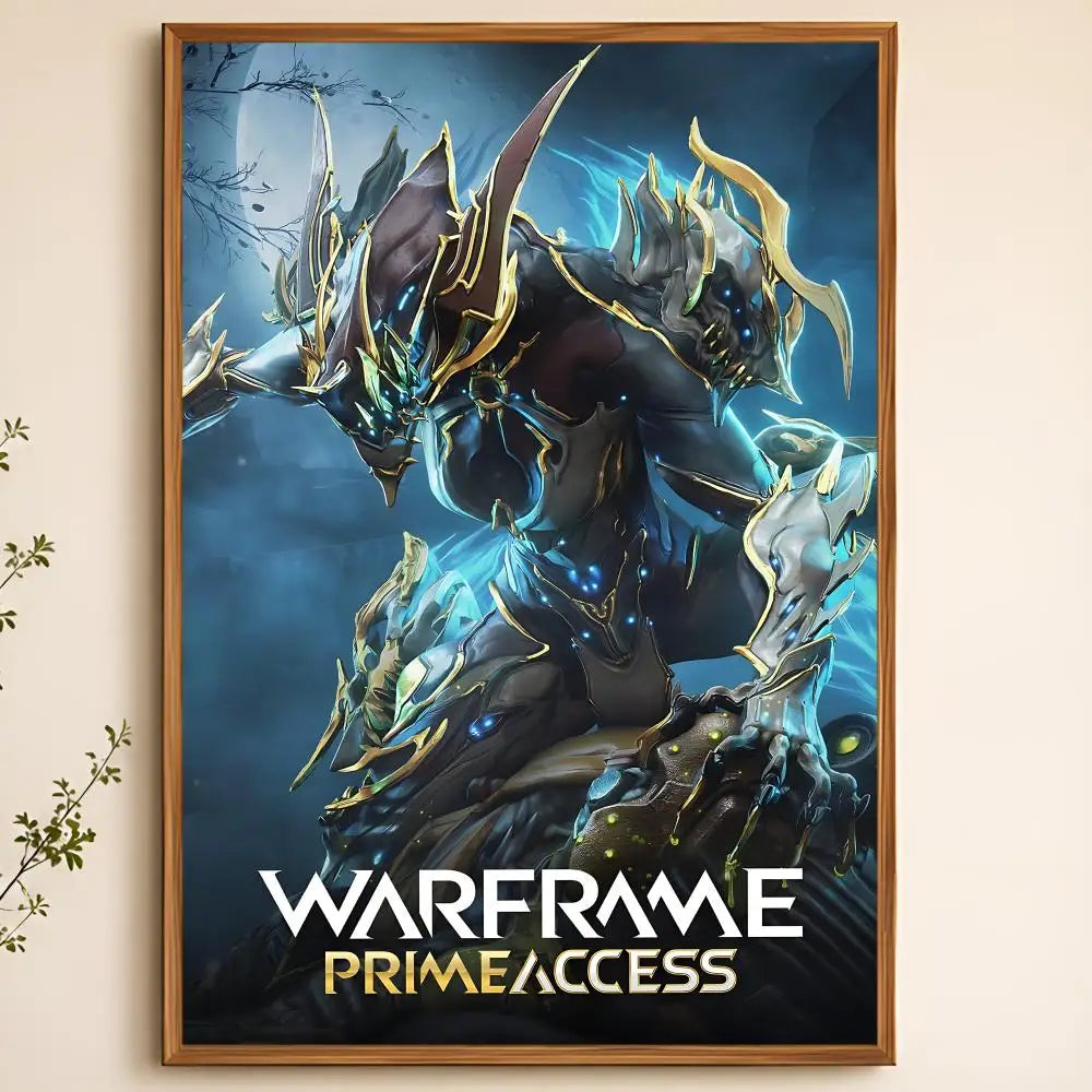 Warframe Game Poster – Self-Adhesive Waterproof Wall Art Wall Art Poster Axl White02 40X50cmNoframe