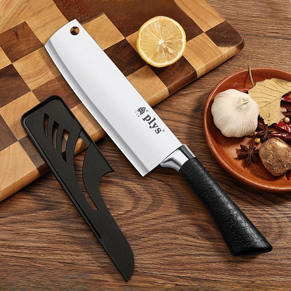 PLYS Kitchen Knife with Sheath | Stainless Steel 17.5cm Kitchen Knife Axl B
