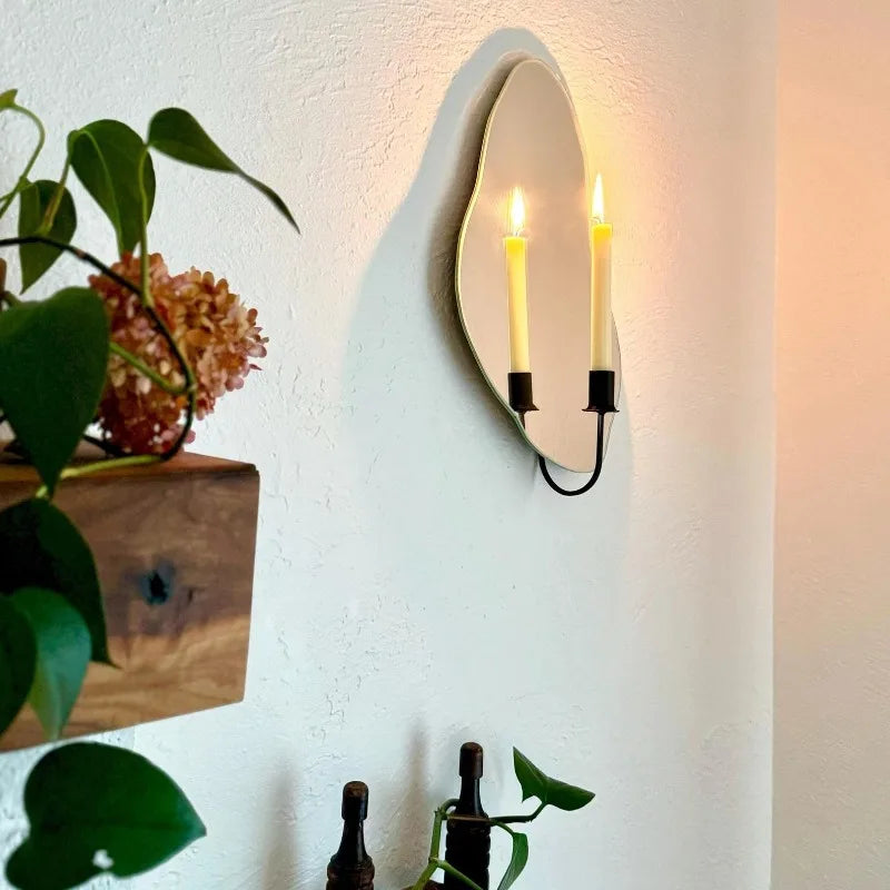 Vintage Metal Wall Candle Holder – Elegant Luxury Candlestick Wall Candle Holder Axl