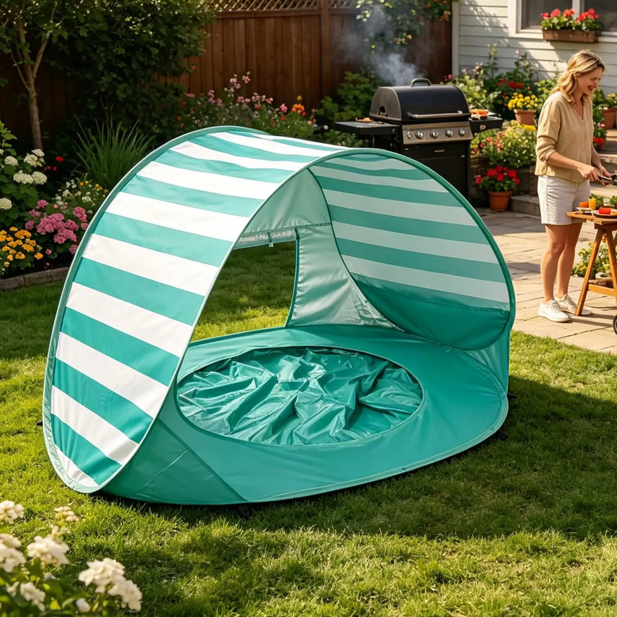 Kids Beach Tent with Mini Pool | UV Protection Foldable Shade Kids Beach Tent Axl
